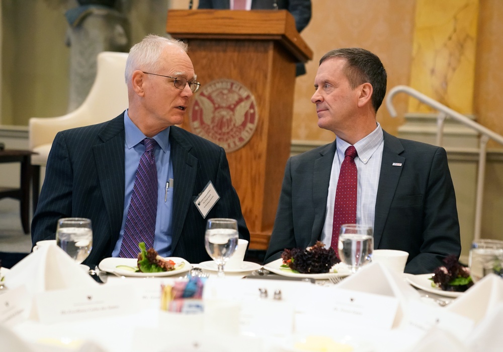 USAID Administrator Mark Green speaks at the Executive Council on Diplomacy luncheon.