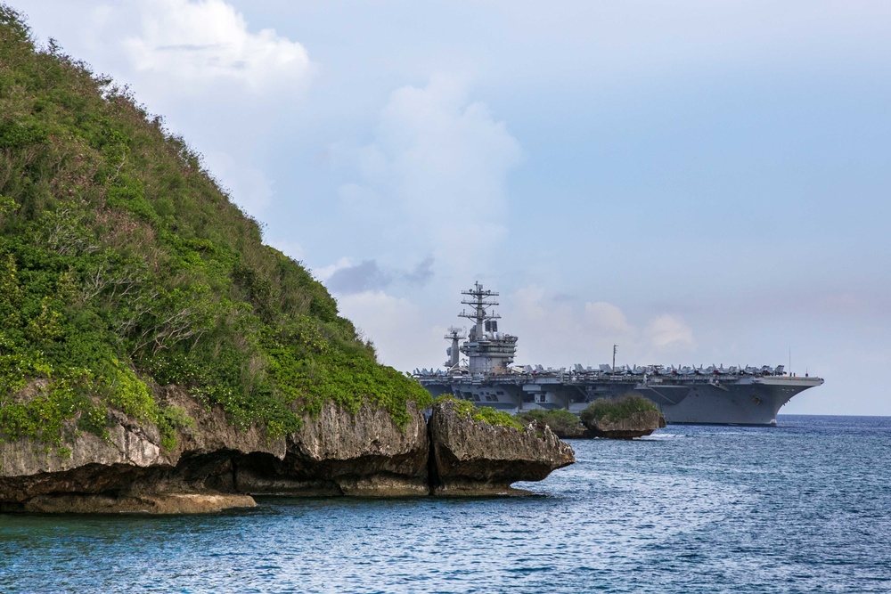 USS Nimitz Arrives in Guam