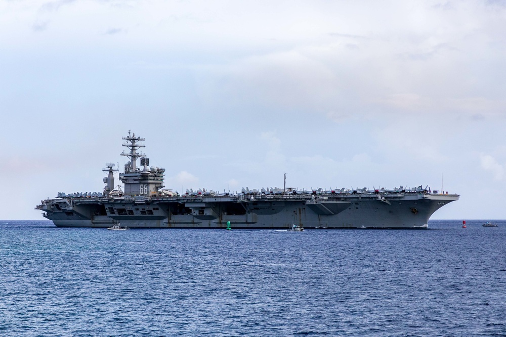 USS Nimitz Arrives in Guam