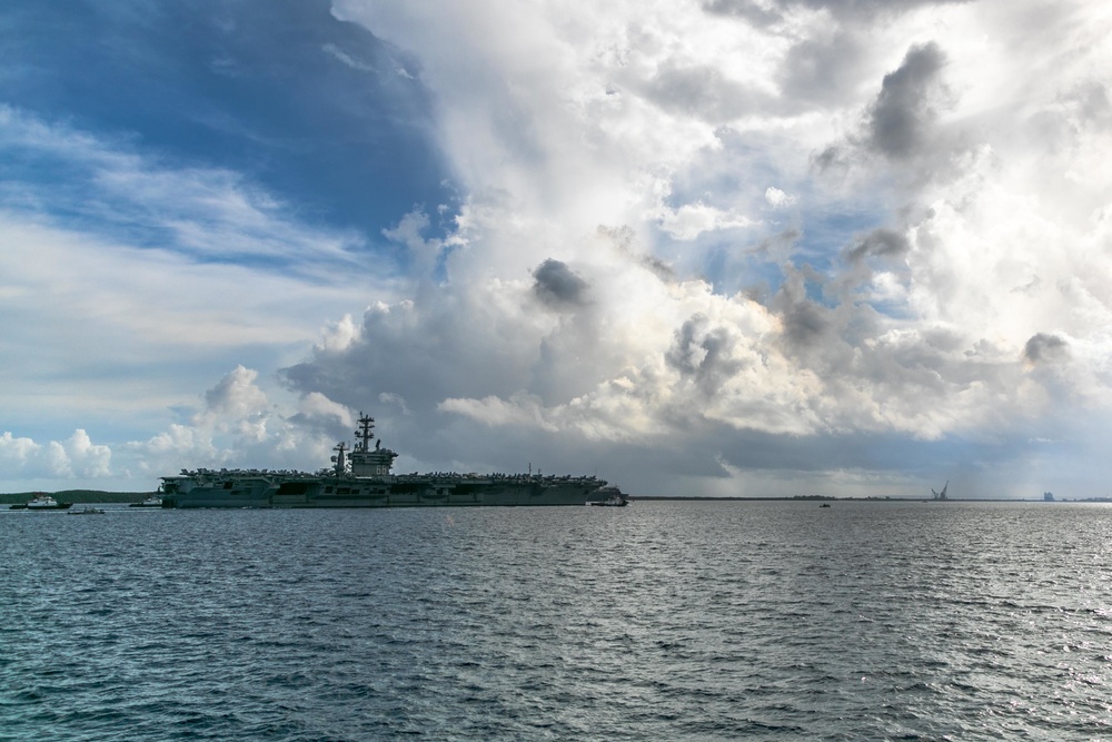 USS Nimitz Arrives in Guam