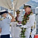 Rear Adm. Lunday receives his flag at change of command
