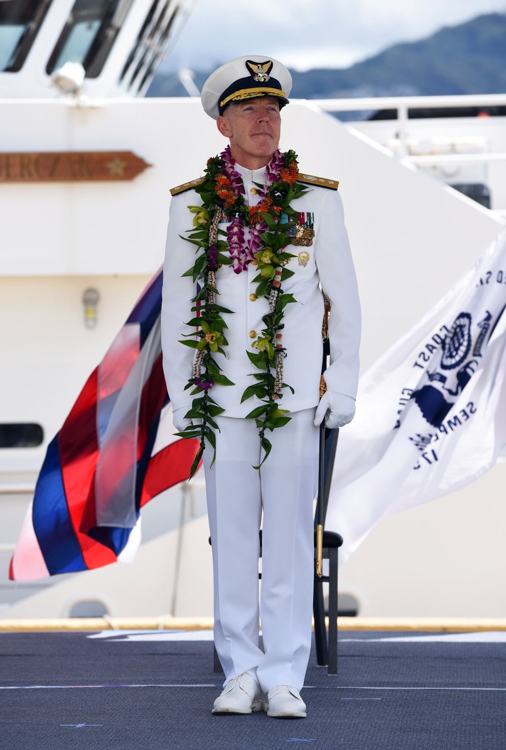 Rear Adm. Kevin Lunday transfers command of Coast Guard 14th District
