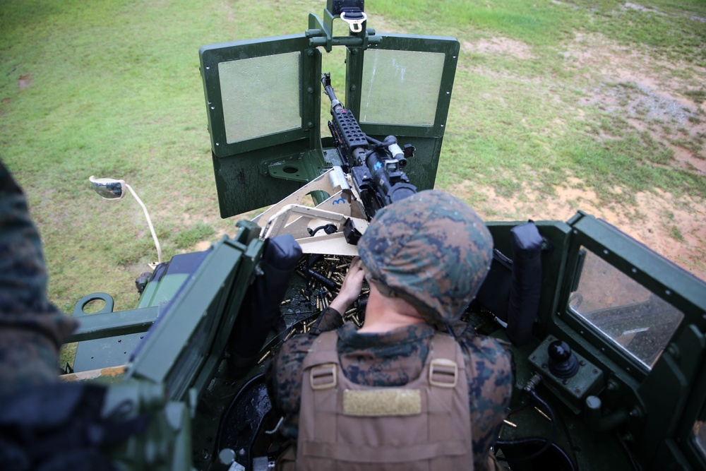 Truck Company mounted machine gun range