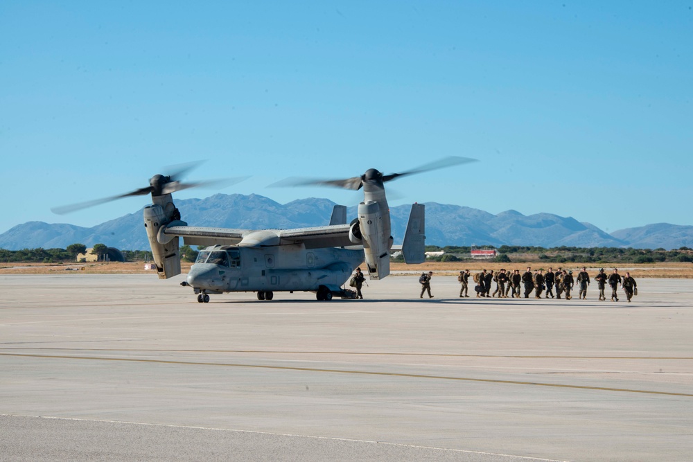 26th MEU Marines Transit NSA Souda Bay, Greece