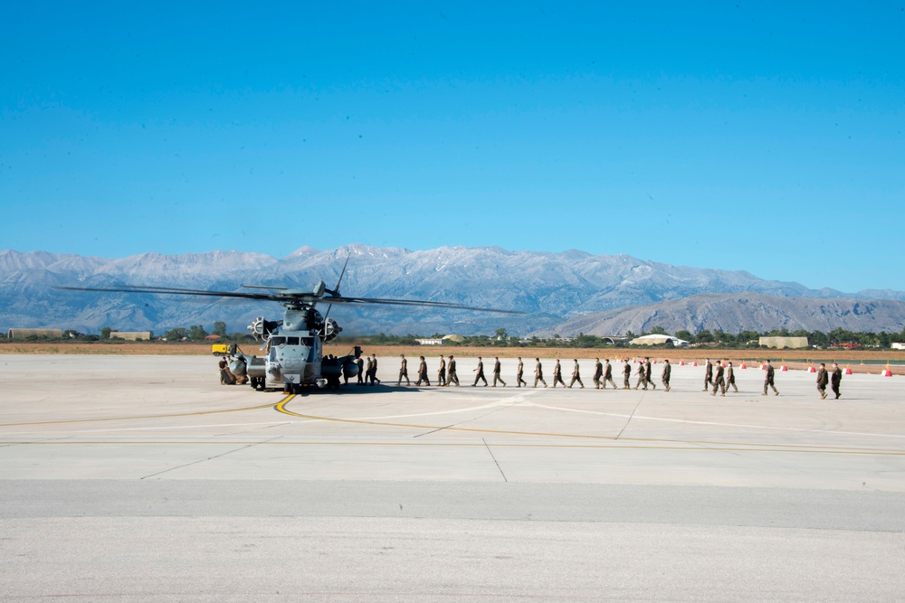 26th MEU Marines Transit NSA Souda Bay, Greece