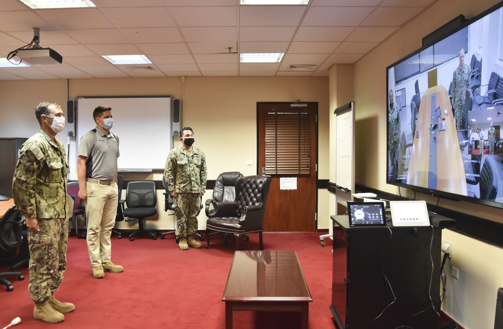 Lt. Cmdr. Jaron Goldstein receives a Navy and Marine Corps Commendation Medal