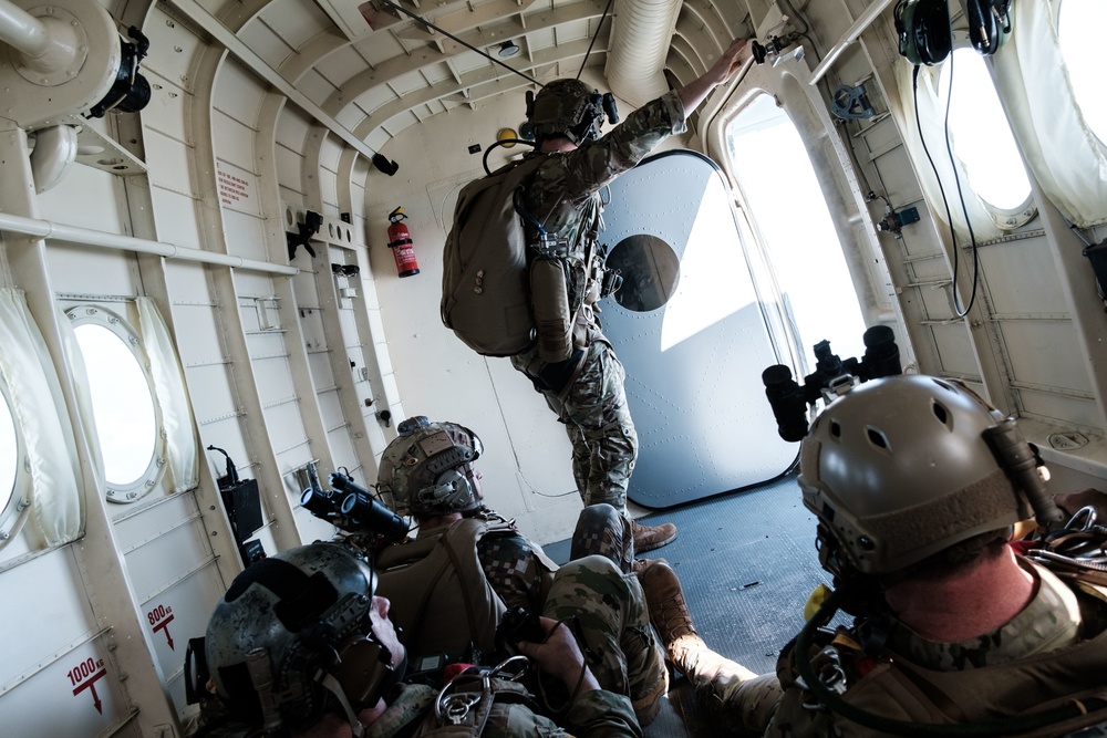U.S. Army and Latvian Special Forces conduct HALO jump