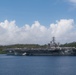 Nimitz sits pier side in Guam during a Safe Haven Liberty port visit
