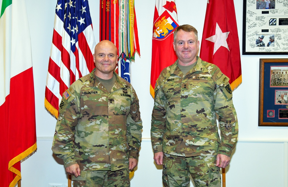 MG Christopher Mohan visits Caserma Ederle in Vicenza, Italy