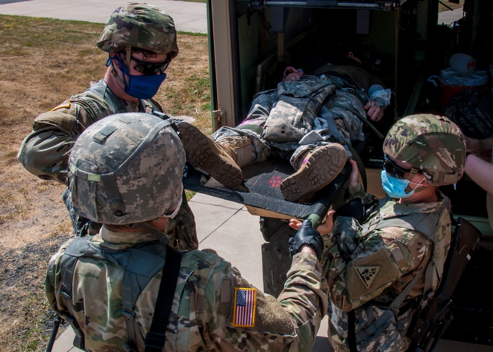 141st and 1-169 Team Up for MEDEVAC Training