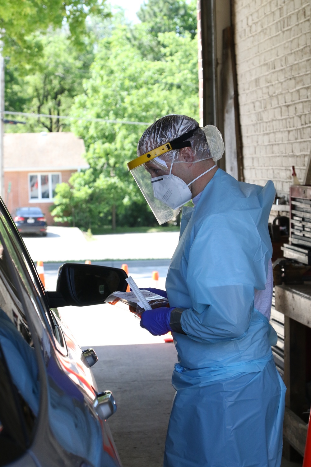 Nebraska Soldiers, Airmen provide COVID-19 testing Nebraska City