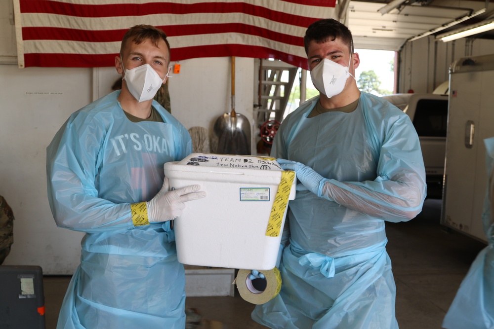 Nebraska Soldiers, State Patrol partner together for COVID-19 testing in Burwell
