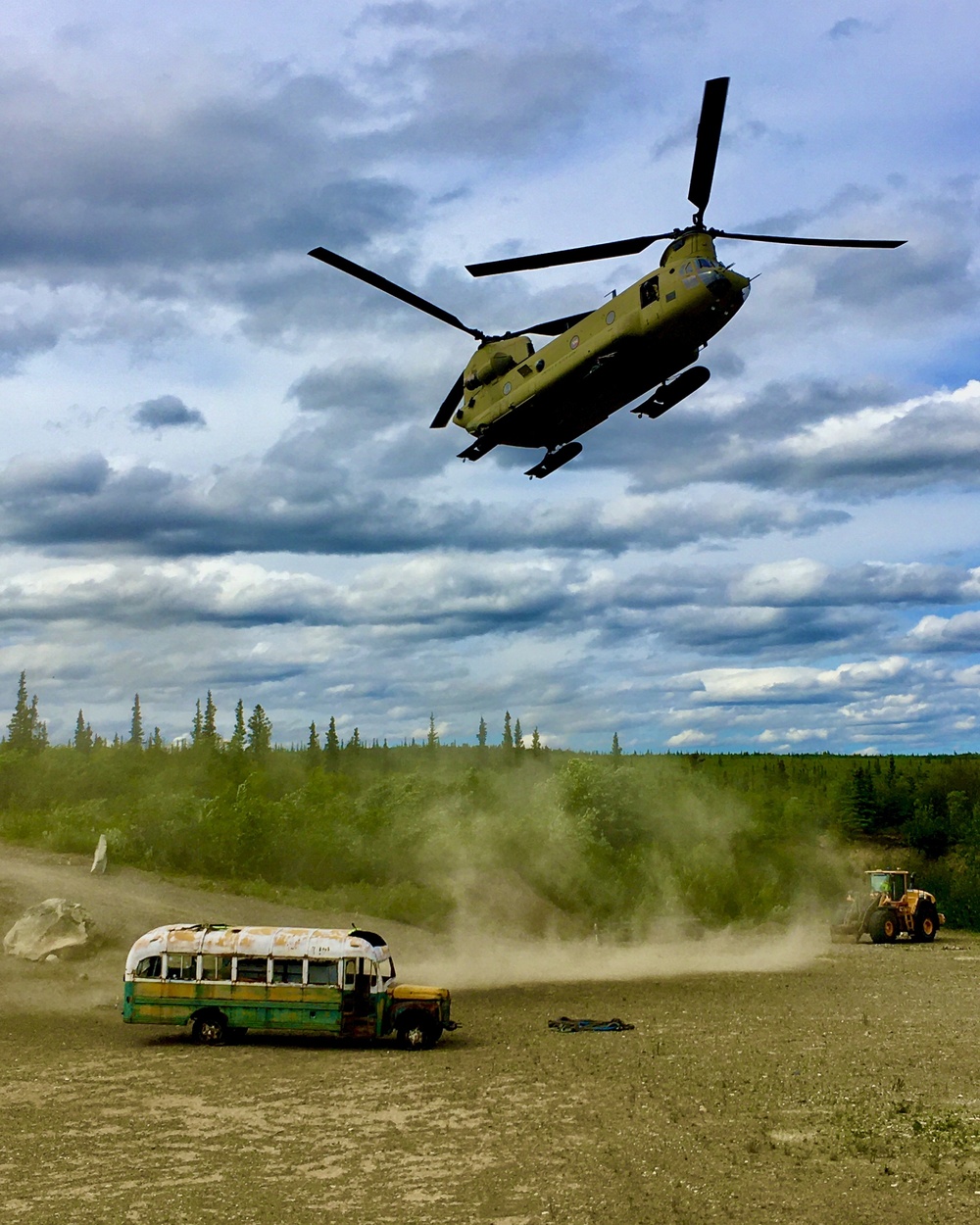 Flying over &quot;Into the Wild&quot; bus 142