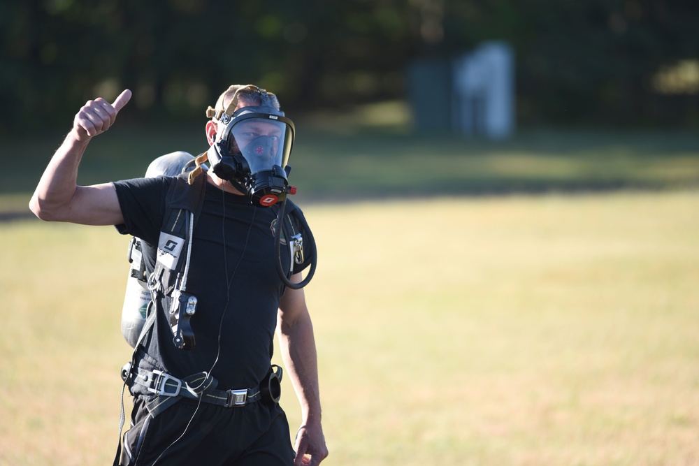 Michigan CST practices breathing control using SCBAs