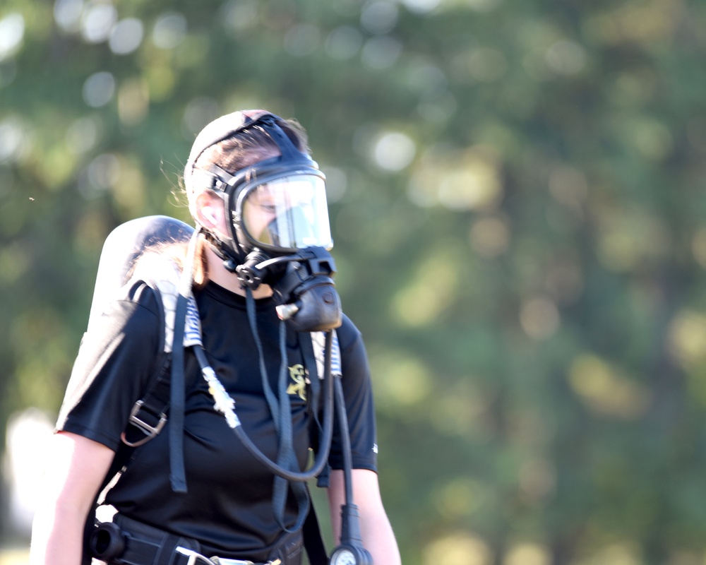 Michigan CST practices breathing control using SCBAs