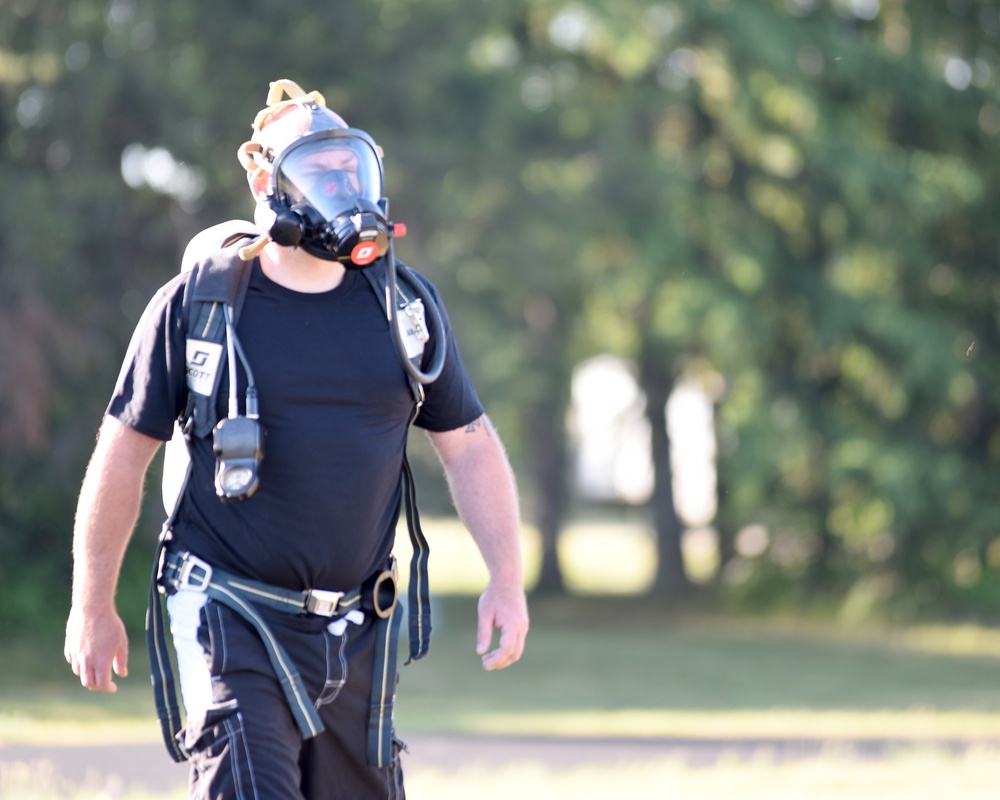 Michigan CST practices breathing control using SCBAs
