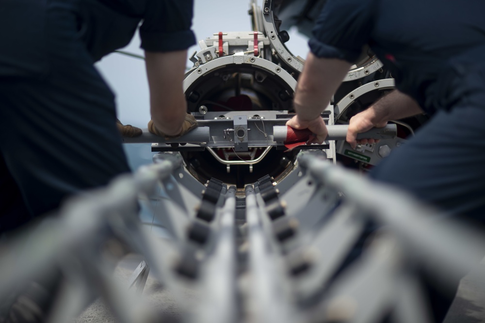 Rafael Peralta Sailors Pull Torpedos Out