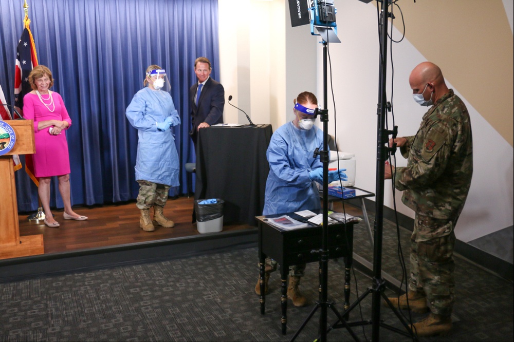 Ohio Guard facilitates COVID-19 tests for governor, first lady, lieutenant governor