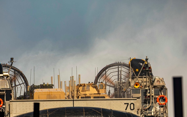 USS New York takes part in LCAC Operations.