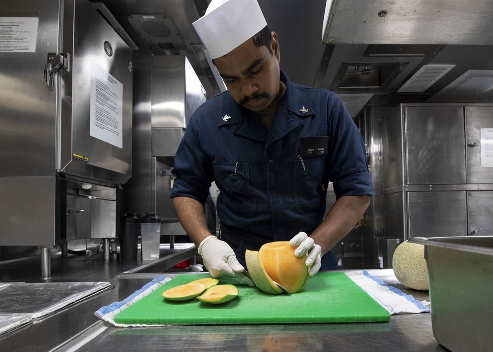 Rafael Peralta Sailors Prepare Chow