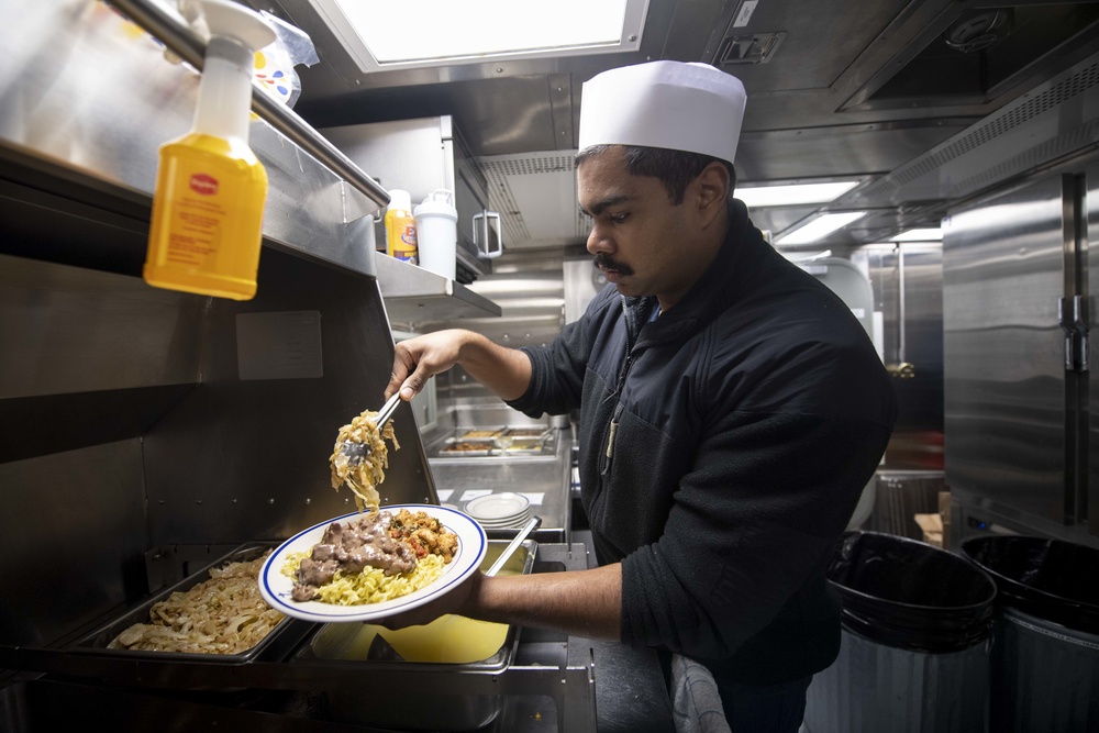 Rafael Peralta Sailors Prepare Chow