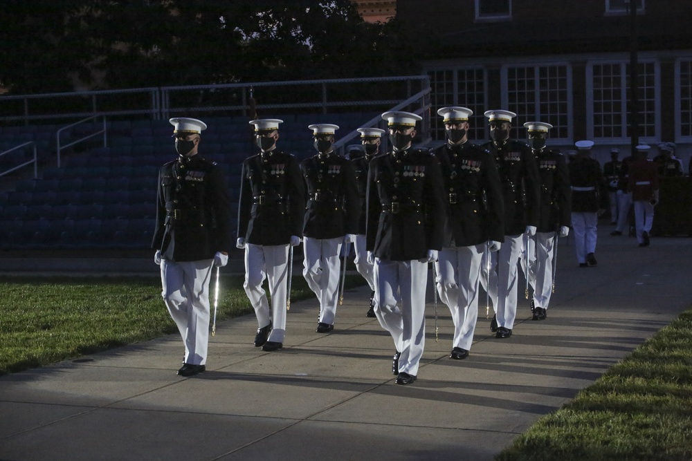 Marine Barracks Washington Conducts Friday Evening Parade Dress Rehearsal June 24, 2020