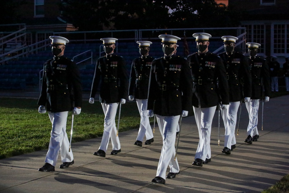 Marine Barracks Washington Conducts Friday Evening Parade Dress Rehearsal June 24, 2020