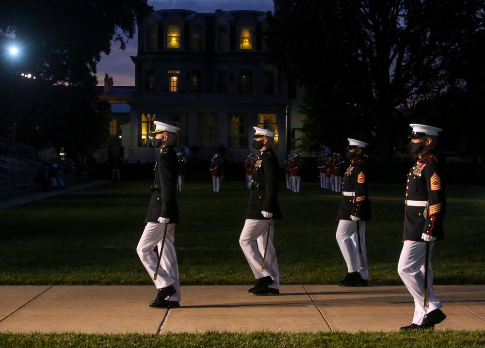 Marine Barracks Washington Conducts Friday Evening Parade Dress Rehearsal June 24, 2020