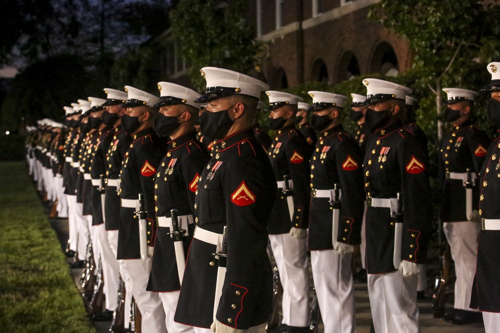 Marine Barracks Washington Conducts Friday Evening Parade Dress Rehearsal June 24, 2020