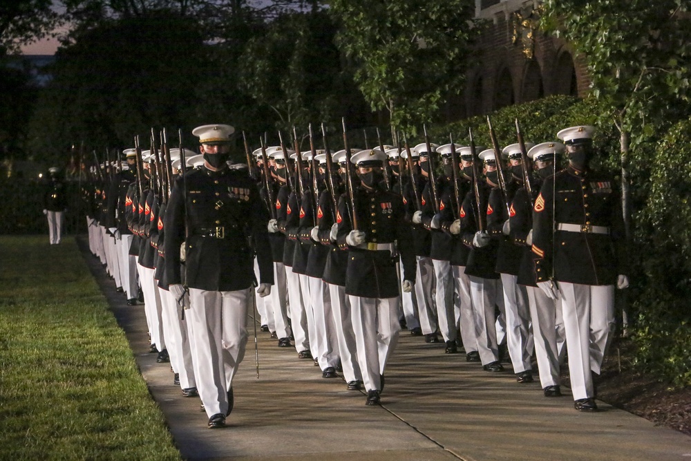 Marine Barracks Washington Conducts Friday Evening Parade Dress Rehearsal June 24, 2020