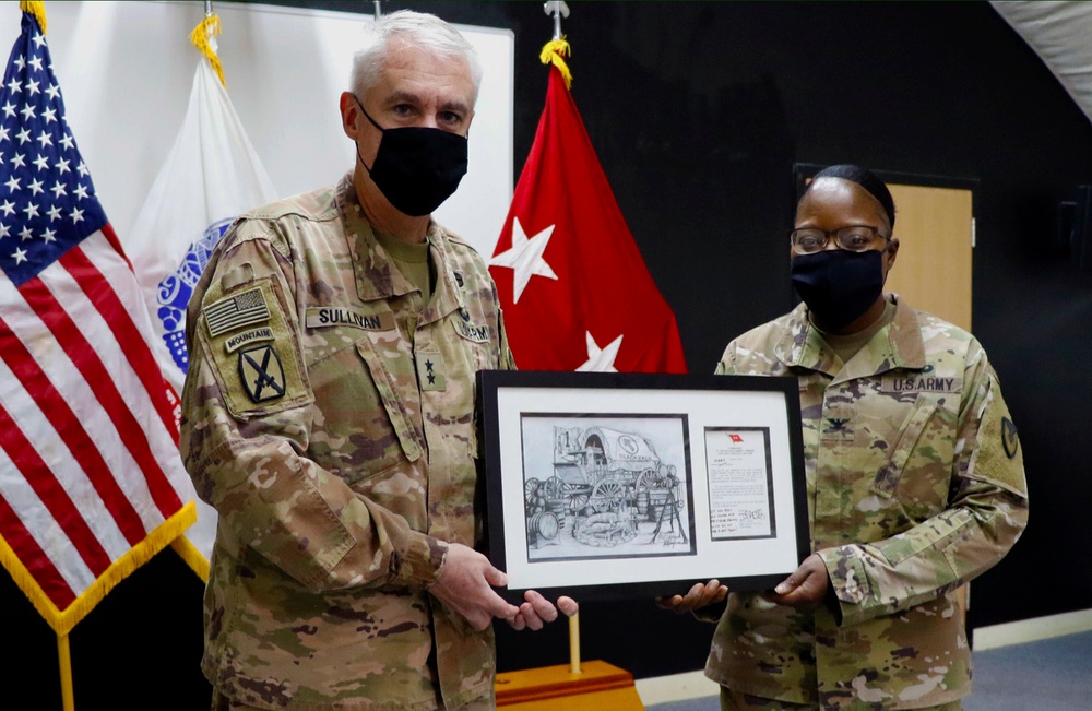 Outgoing Commander Recognized By Commanding General
