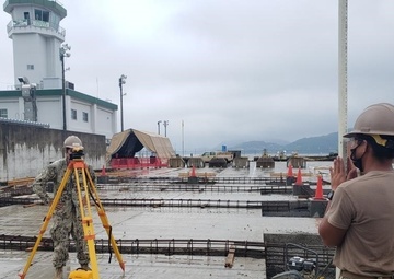 U.S. Navy Seabees with NMCB-5, Detail Sasebo, support Naval Beach Unit 7