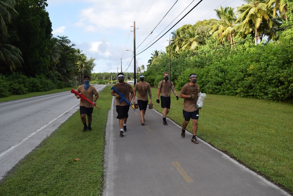 U.S. Navy Seabees from NMCB-5 participate in Diego Garcia’s Captain’s Cup