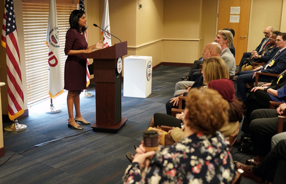 Signing in ceremony for Anu Rajaraman as Mission Director of Guatemala