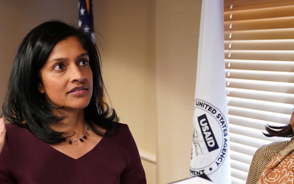 Signing in ceremony for Anu Rajaraman as Mission Director of Guatemala