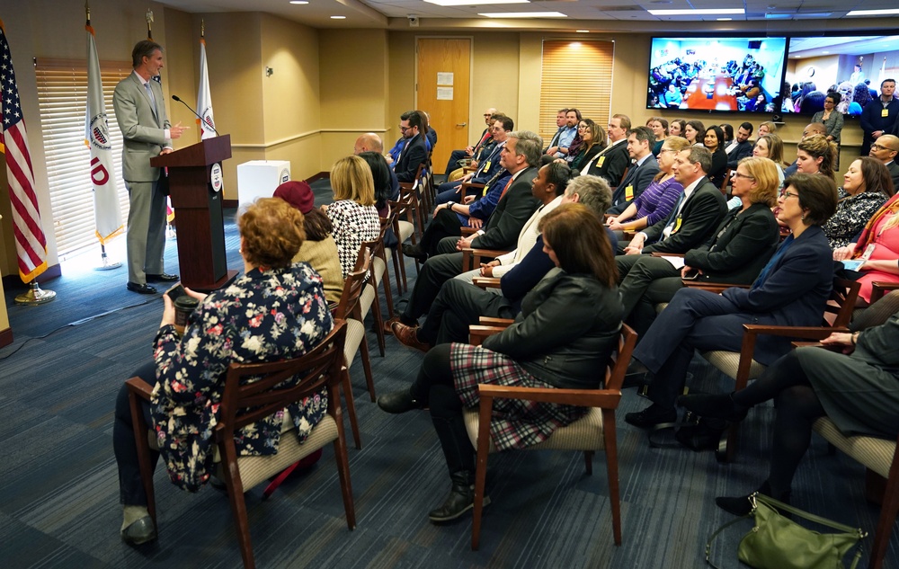 Signing in ceremony for Anu Rajaraman as Mission Director of Guatemala