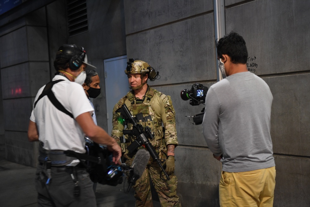 NBC's Today Show host interviews Cal Guard Soldier during civil unrest in Los Angeles