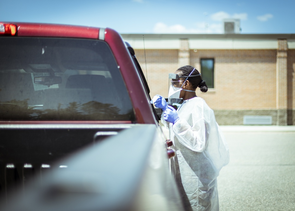 Michigan National Guard conducted COVID-19 testing in Tawas City, Mich.