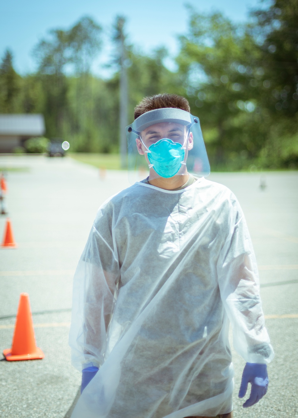 Michigan National Guard conducted COVID-19 testing in Tawas City, Mich.