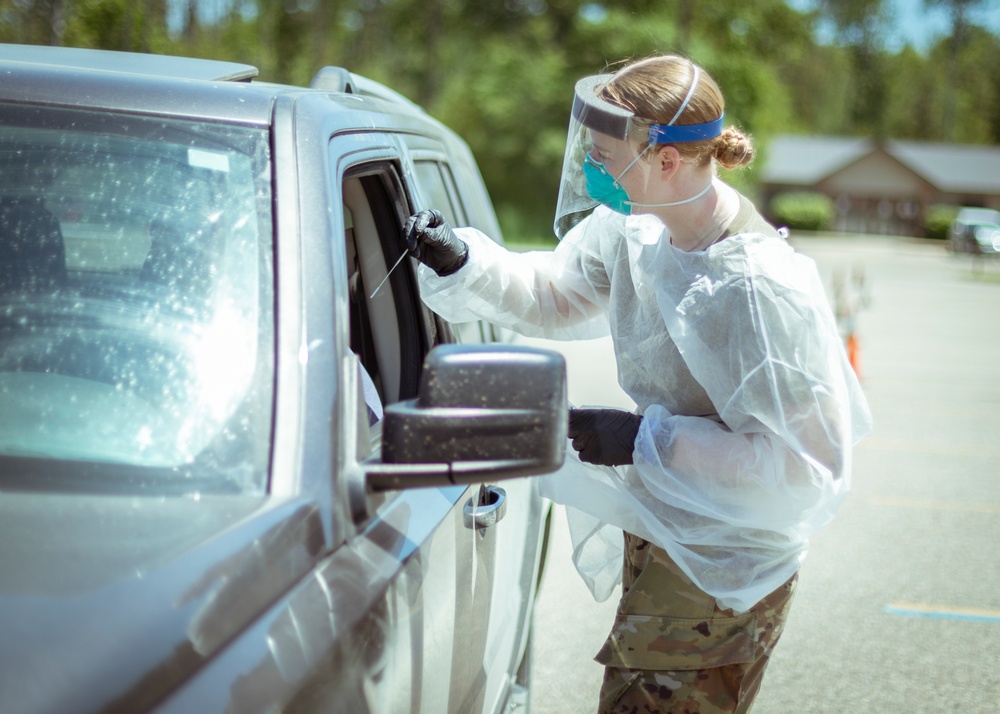 Michigan National Guard conducted COVID-19 testing in Tawas City, Mich.