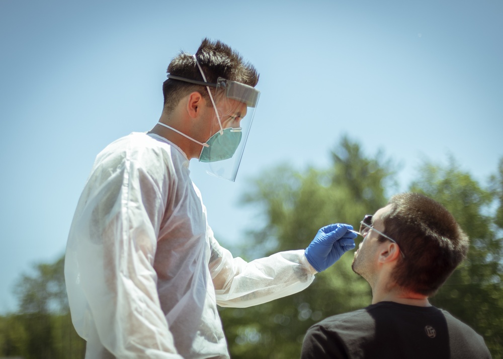 Michigan National Guard conducted COVID-19 testing in Tawas City, Mich.