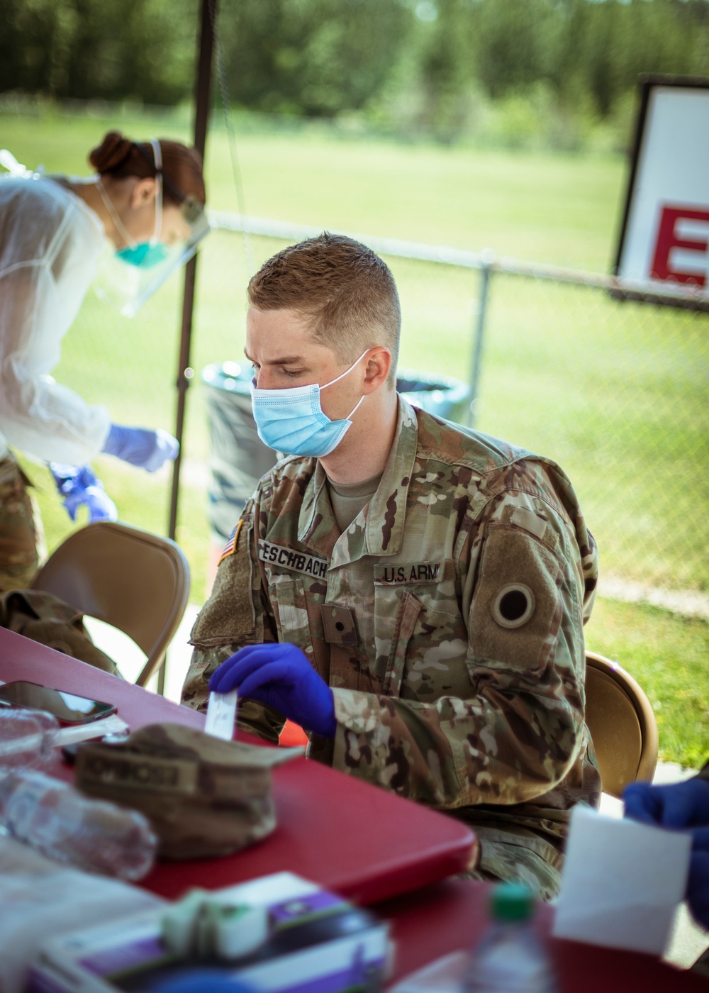 Michigan National Guard conducted COVID-19 testing in Tawas City, Mich.