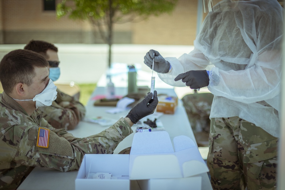 Michigan National Guard conducted COVID-19 testing in Tawas City, Mich.