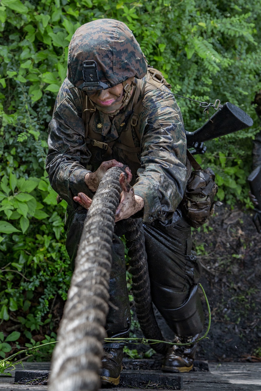 Camp Lejeune's LSSS participates in an endurance course