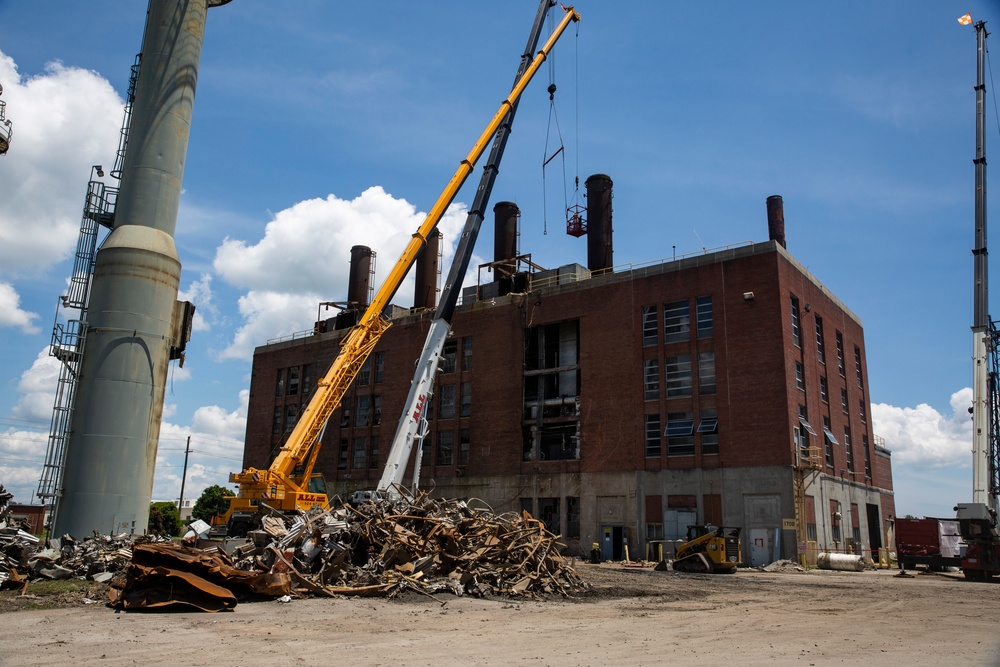 Historic steam plant undergoes initial phases of demolition