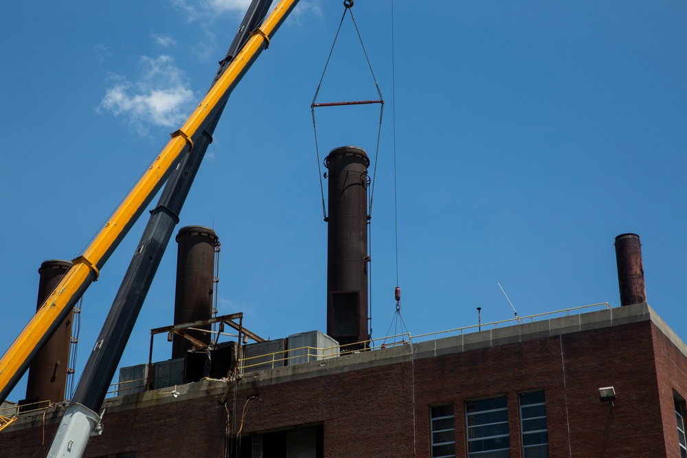 Historic steam plant undergoes initial phases of demolition