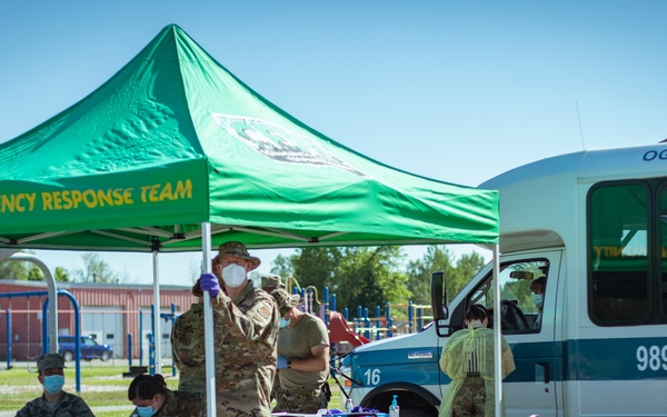 Michigan National Guard conducted COVID-19 testing in West Branch, Mich.