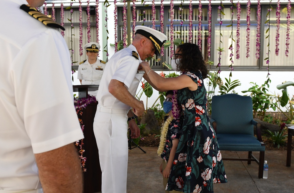 NMRTC PH Commanding Officer Receives Command Pin from Family