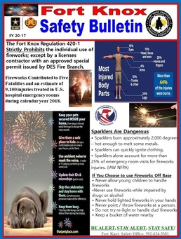 Fire, Safety encourage Fort Knox community to celebrate 4th of July at off-post sites