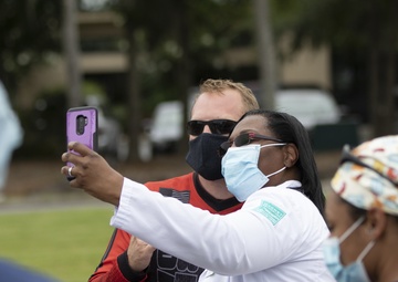 The Black Daggers descend onto Savannah to thank local medical workers.